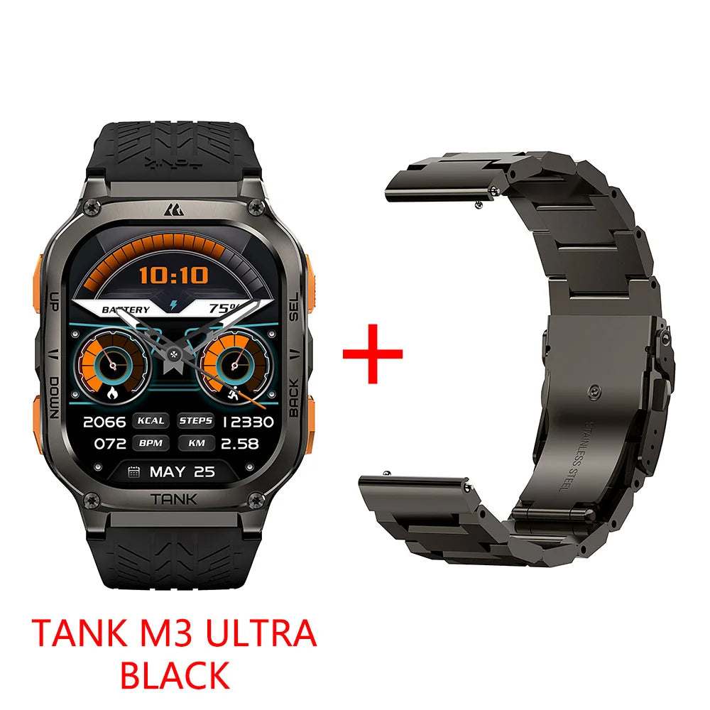 Original AMAZTIM TANK M3 Ultra GPS Smart Watch for Men | Waterproof Smartwatch with AOD Display | Electronic Military Digital Fitness Watch ShopOnlyDeal