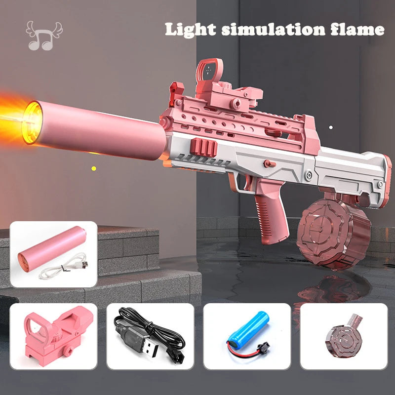 New Water Gun Electric LED Spurt Fire QBZ95 Pistol Shooting Toy Full Automatic Summer Water Beach Toy For Kids Boys Girls Adults ShopOnlyDeal