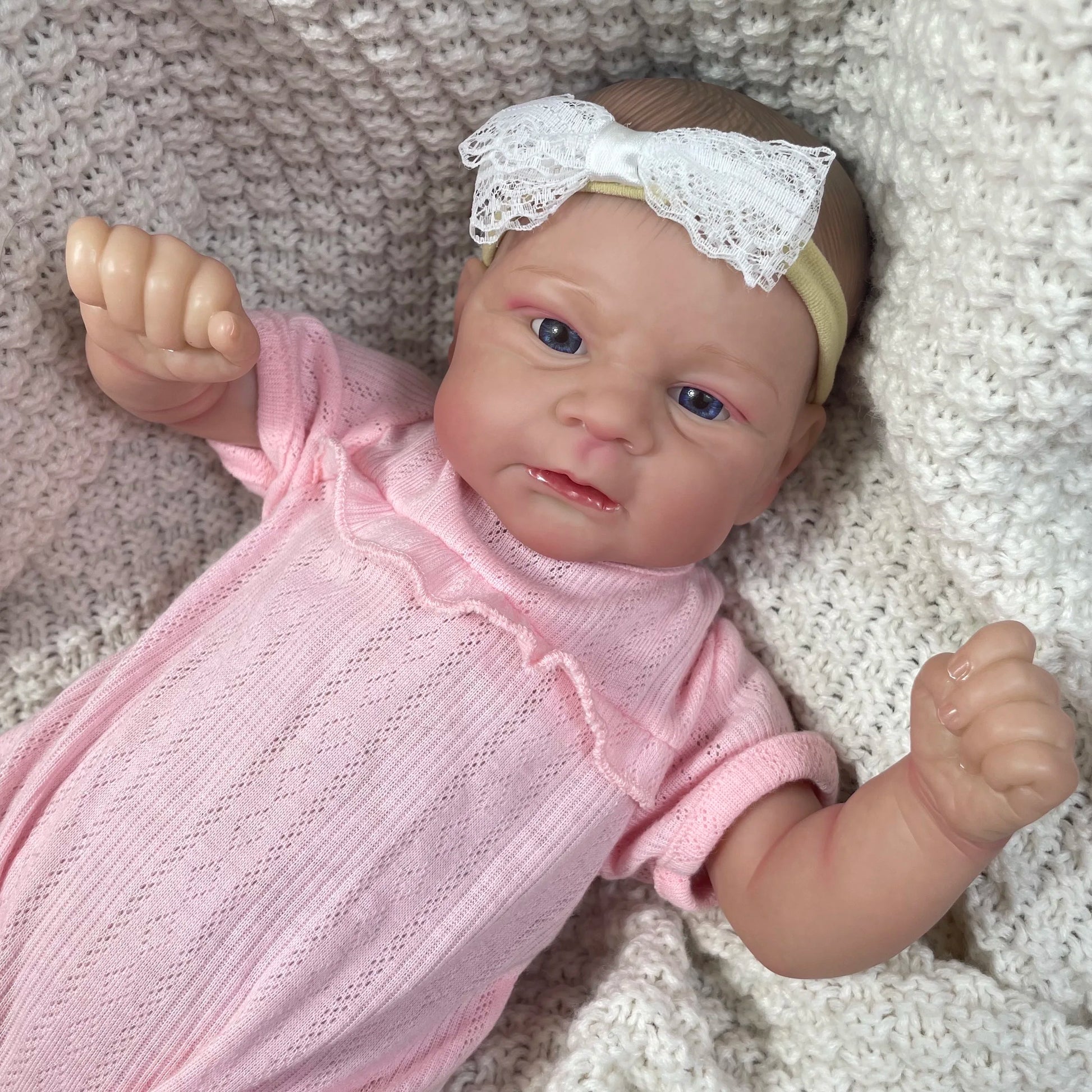 17Inch Painted Reborn Baby Doll Elijah Lifelike Newborn Doll Handmade Painted Hair 3D Skin Tone Visible Veins Gift For Girls ShopOnlyDeal