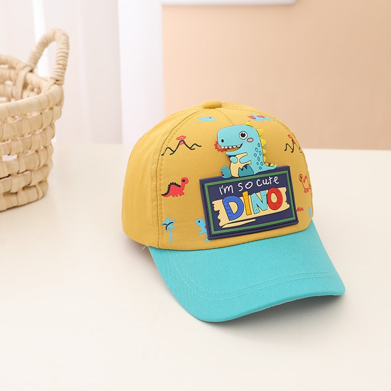 Cartoon Dinosaur Children Baseball Cap Cute Animal Kids Sun Hat Spring Corduroy Outdoor Boys Girls Peaked Caps Bonnet Gorras ShopOnlyDeal