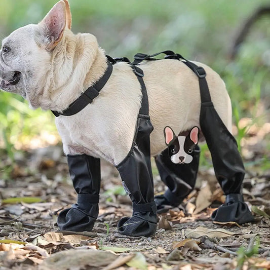 Dog Shoes Waterproof Adjustable Dog Boots Rain Day Pet Breathbale Shoes For Outdoor Walking Soft French Bulldog Paws Protec Y8A8 ShopOnlyDeal