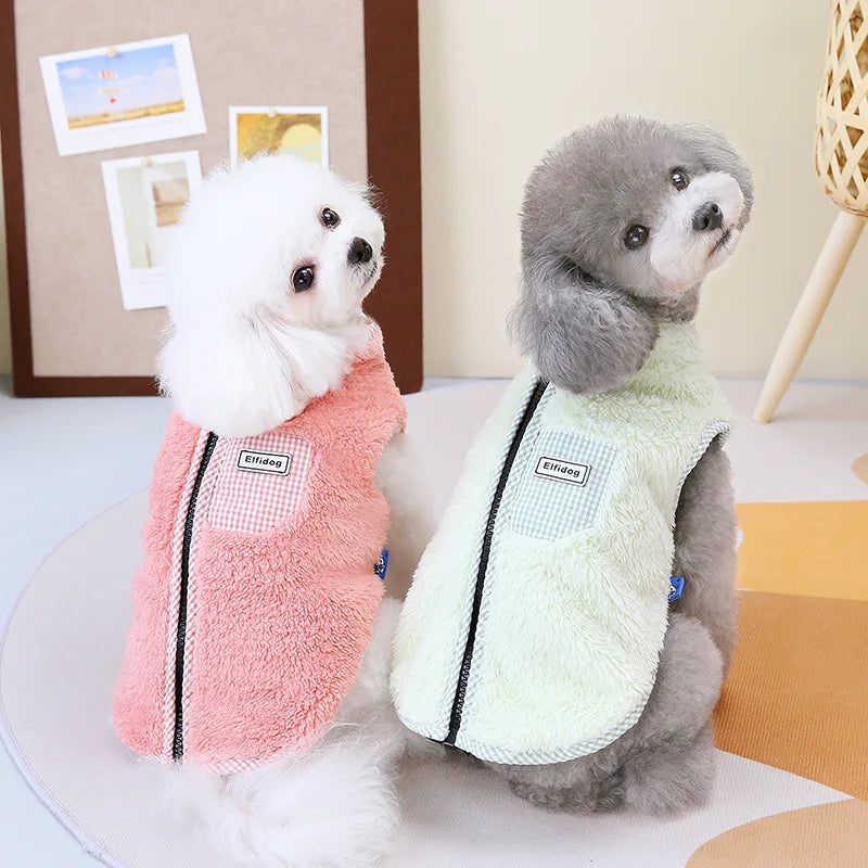 Zipper  Shi Tzu Sweater Clothes For Small Medium Dogs Pet Fur Vest Outfit French Bulldog Autumn Winter Jackets XS 3XL Cats Goods ShopOnlyDeal