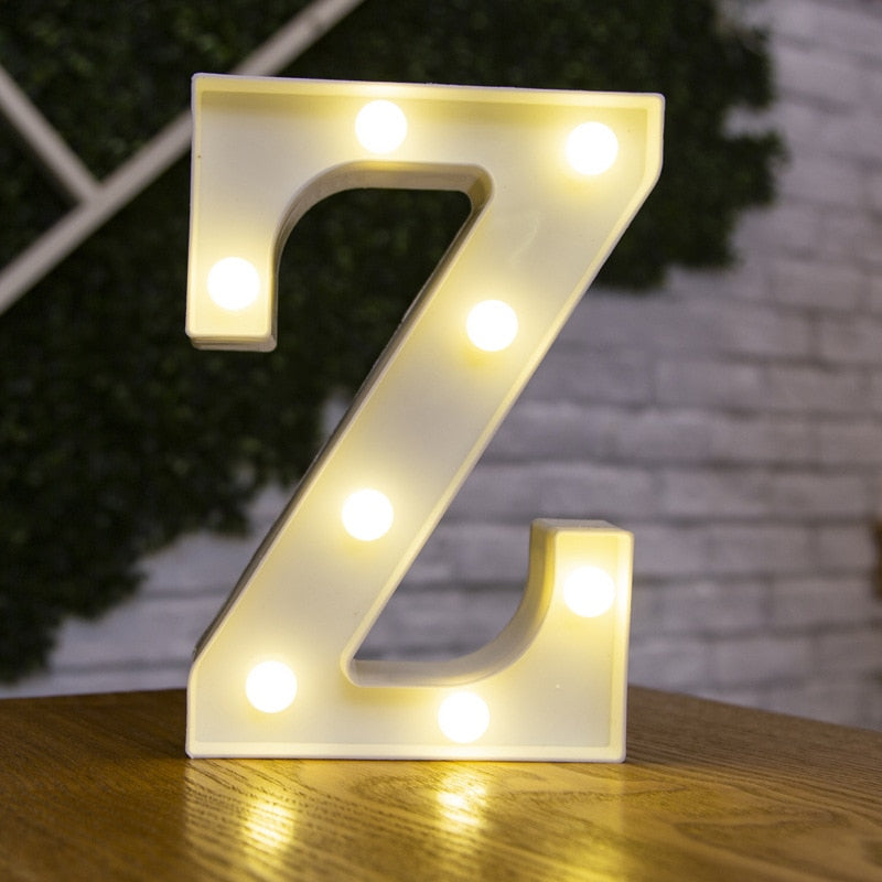 Decorative Letters Alphabet Letter LED Lights Luminous Number Lamp Decoration Battery Night Light Party Baby Bedroom Decoration ShopOnlyDeal