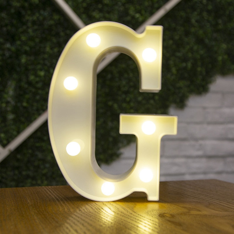 Decorative Letters Alphabet Letter LED Lights Luminous Number Lamp Decoration Battery Night Light Party Baby Bedroom Decoration ShopOnlyDeal