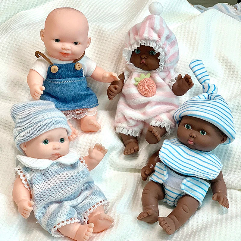 Reborn Dolls Baby Reborn Silicone Reborn Baby Doll 12cm Palm Dolls Pajamas Dress Simulation Baby Reborn Baby Doll Toys ShopOnlyDeal