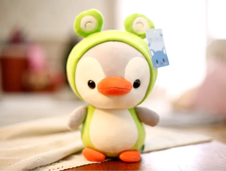 Cute Plush Toy Penguin Transforms into Dinosaur, Frog, Unicorn, and Bee – A Fun Stuffed Doll Cartoon Animal Ideal for Kids' Birthday and Christmas Gifts ShopOnlyDeal