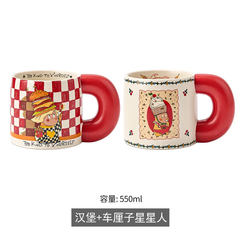 Christmas Luxury Cup Halloween Hotel Aesthetic Nordic Modern Plastic Center Ceramic Friends Mate Mug Children Becher Drinkware ShopOnlyDeal