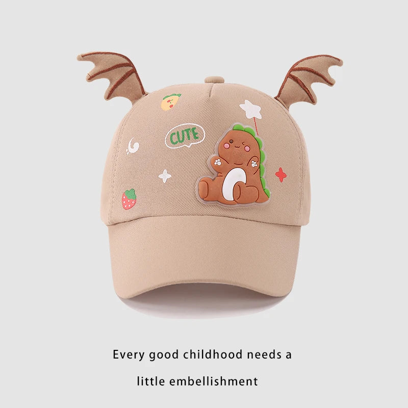 Baby Hats Spring New | Printed Dinosaur Cartoon Peaked Caps | Children's Super Cute Sunshade Baseball Caps ShopOnlyDeal