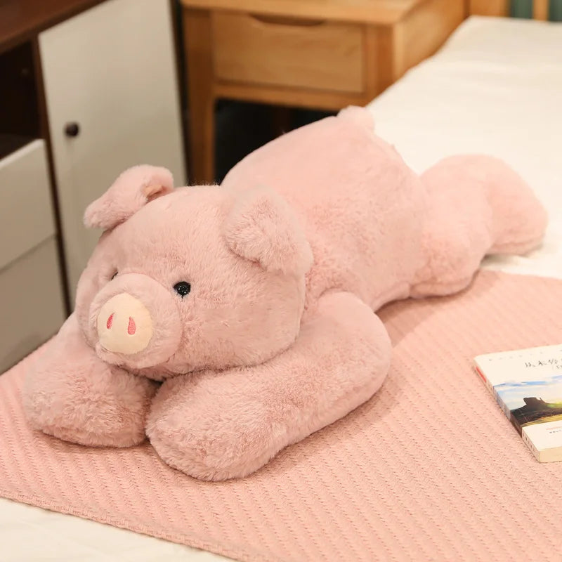 Kawaii Bear Plush Toys Pig/Crocodile/Husky Lying Stuffed Animal Plushie Pillow  For Girls Cute Children's Toys For Sleeping Toy ShopOnlyDeal