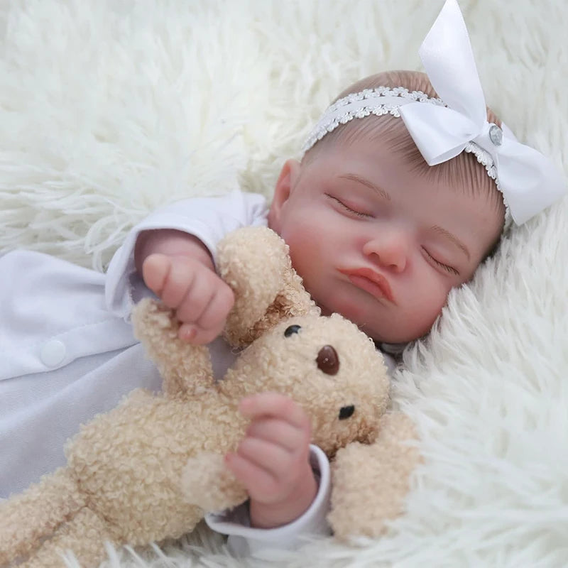 48CM Reborn Baby Doll Rosalie Handmade Genesis Paint 3D Skin with Details Veins Sleeping Baby Girl Doll muñeca reborn bebe ShopOnlyDeal