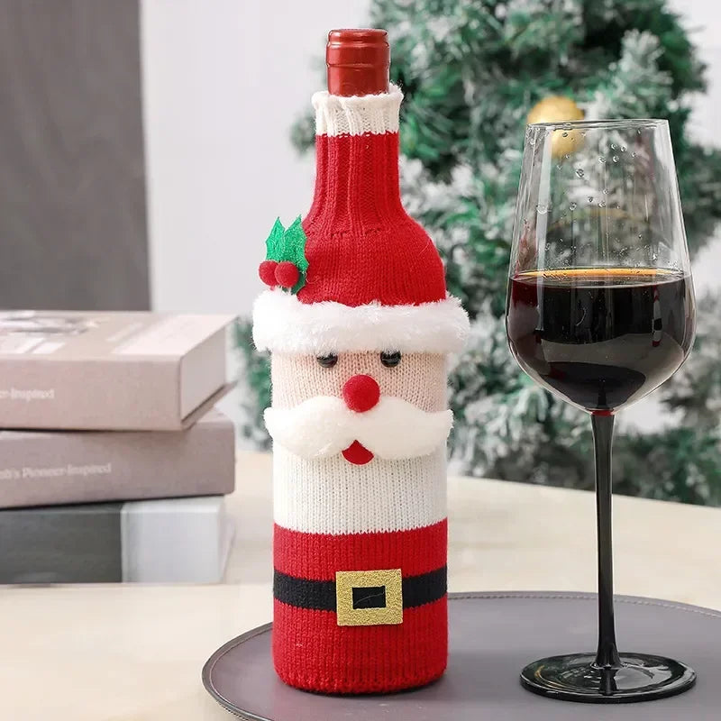 Christmas Decorations for Home Santa Claus Wine Bottle Cover Snowman Stocking Gift Holders Xmas Decor New Year ShopOnlyDeal