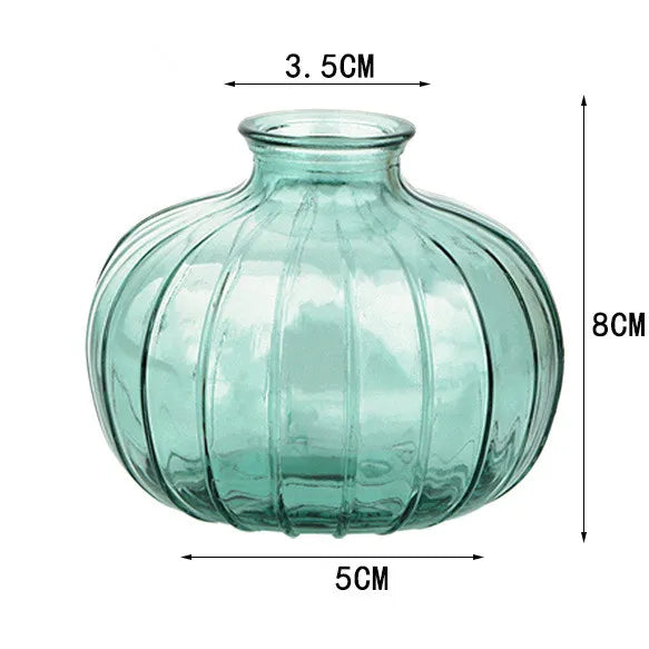 Mini Simple Stained Glass Vase Home Decoration Ornament Aromatherapy Bottle Hydroponic Flower Arrangement Glass Vase ShopOnlyDeal