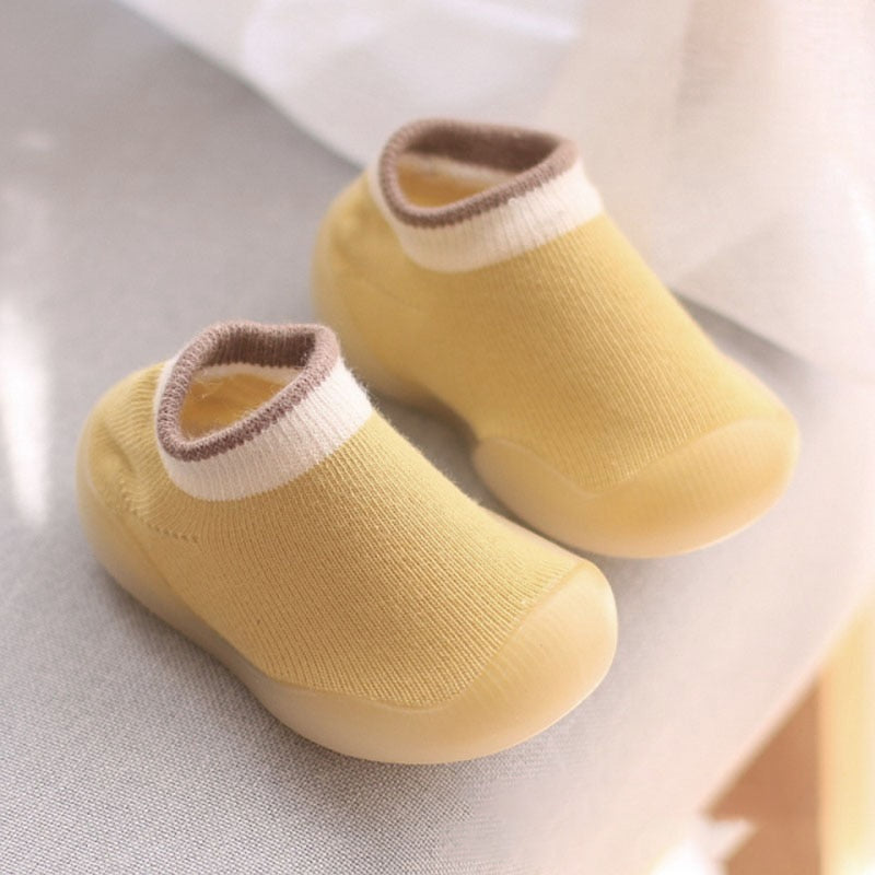 Baby Shoes First Walkers Comfortable Boys Girls Kids Rubber Soft Sole Floor Shoes Knit Booties Anti-Slip ShopOnlyDeal