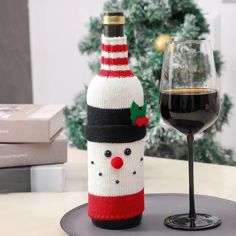 Christmas Decorations for Home Santa Claus Wine Bottle Cover Snowman Stocking Gift Holders Xmas Decor New Year ShopOnlyDeal