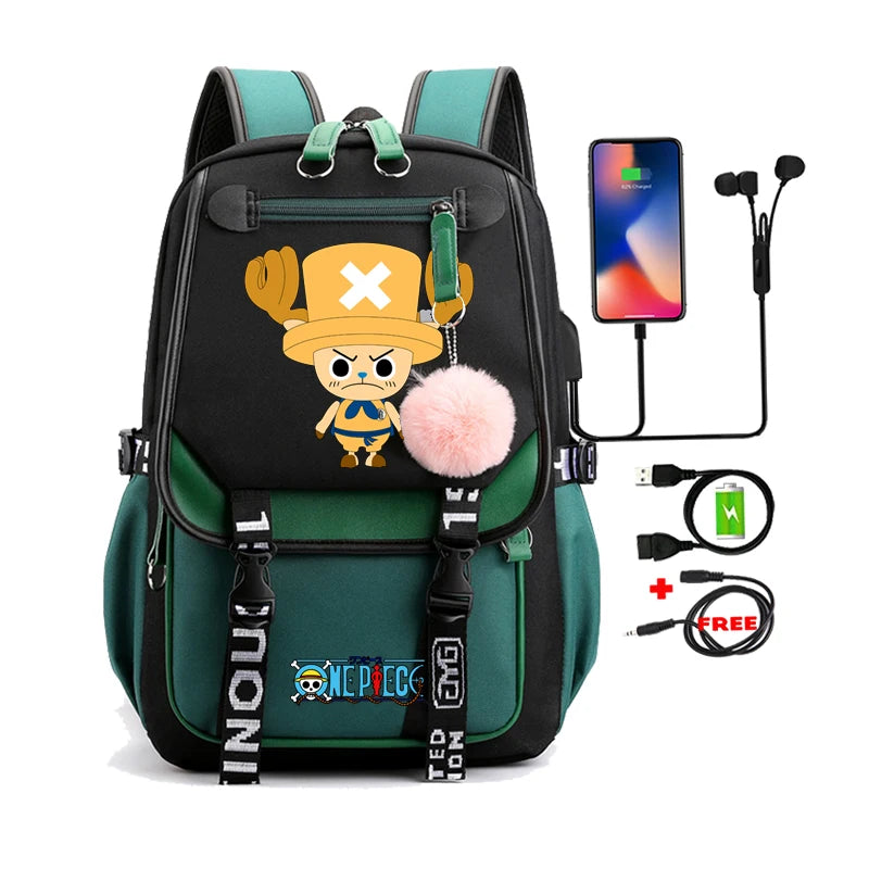 Anime One Piece Nezuko Kawaii Cartoon School Bag for Adults | Large Capacity Backpack Bags Manga To Travel Daily Girls Bookbags ShopOnlyDeal