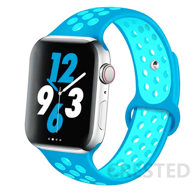 Strap For Apple Watch band 44mm 40mm 45mm 41mm 38mm 42mm 44 45 40 mm Silicone Sport bracelet iWatch Series Ultra 8 SE 7 6 5 4 3 ShopOnlyDeal