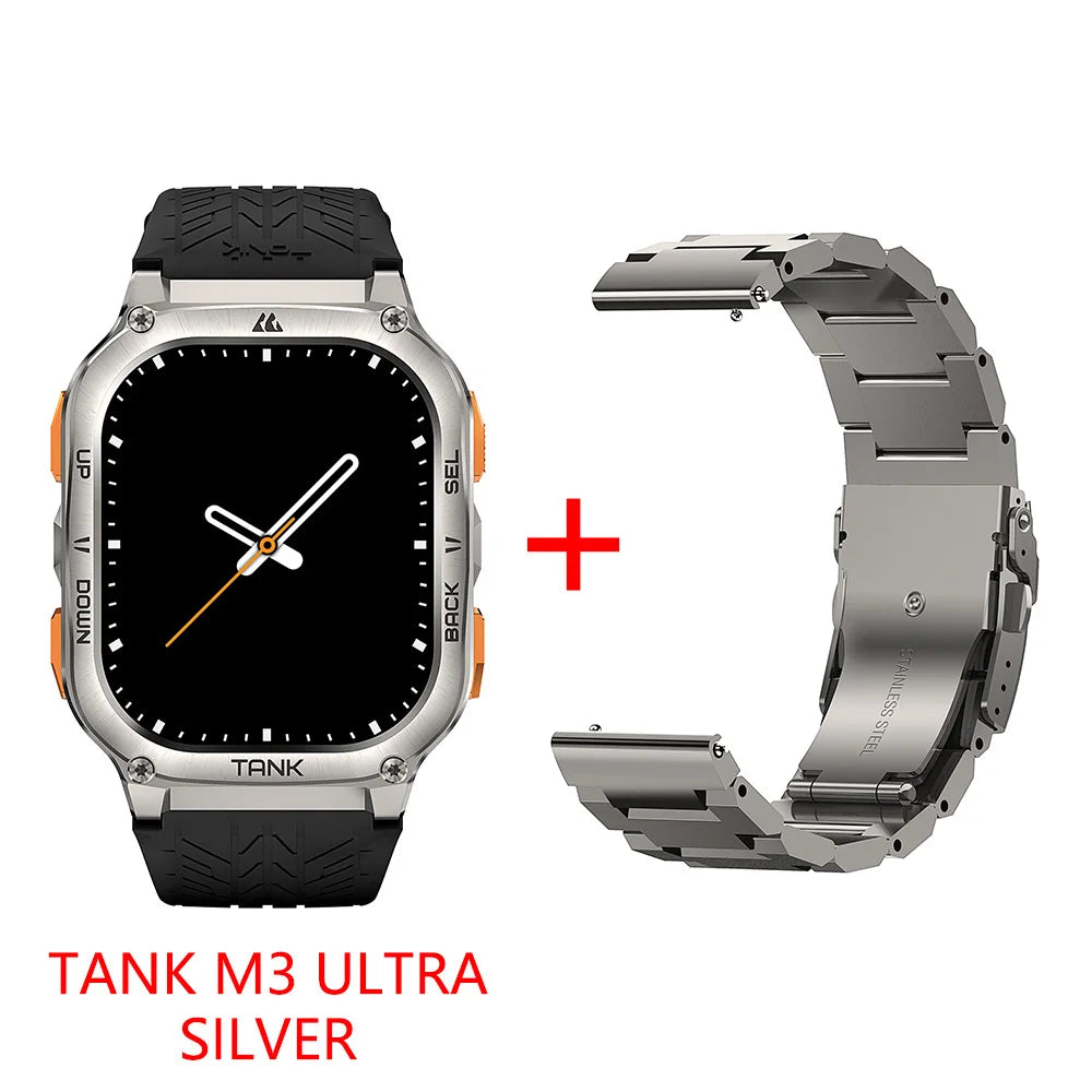 Original AMAZTIM TANK M3 Ultra GPS Smart Watch for Men | Waterproof Smartwatch with AOD Display | Electronic Military Digital Fitness Watch ShopOnlyDeal