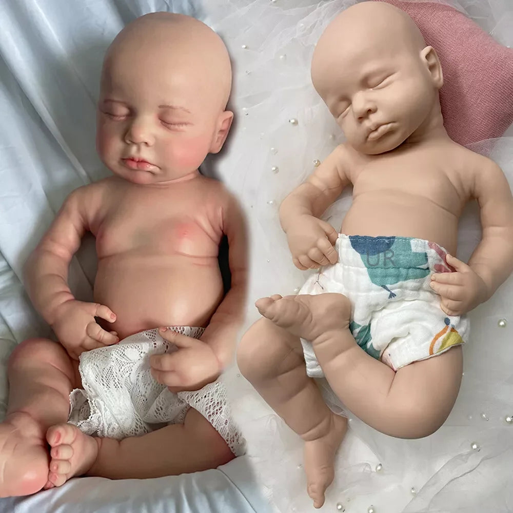 Artificial Soft Full Body Platinum Silicone Painted Reborn Doll Girl Handmade 20 inch Solid Newborn Fake Girl For Kid Gift ShopOnlyDeal