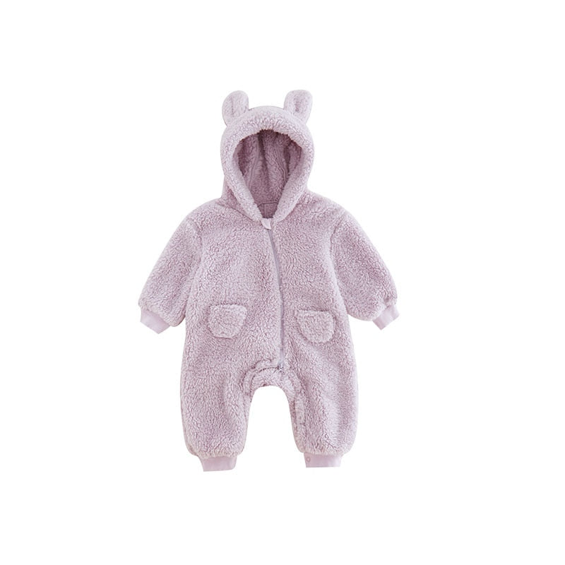 0-2Y Newborn Baby Rompers Spring Autumn Warm Fleece Baby Boys Costume Baby Girls Clothing Animal Overall Baby Outwear Jumpsuits ShopOnlyDeal