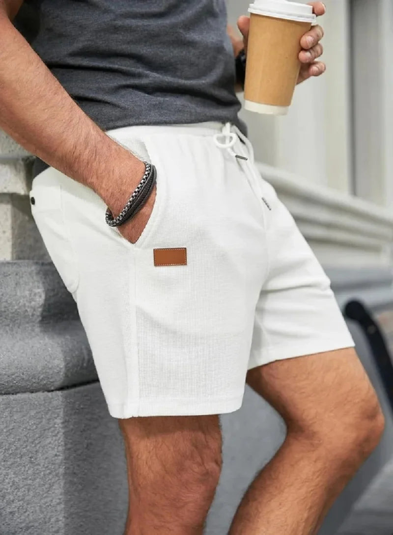 New Summer 2024 Men's Athleisure Breathable and Comfortable Simple Solid Color Shorts ShopOnlyDeal