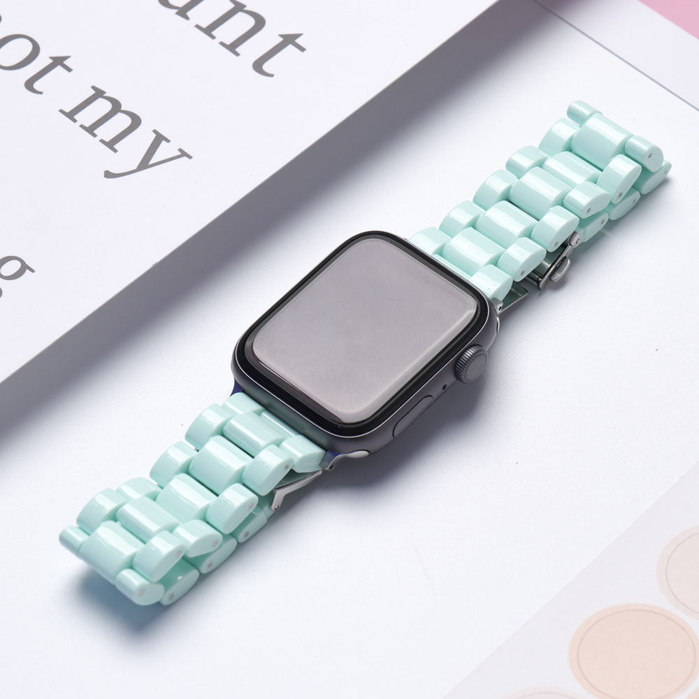 Pink Resin Watch strap for apple watch 40mm band 42 38mm correa candy steel for iwatch series 8 7 6 SE 5 4 40mm 41MM 45MM 49MM Ultra Black ShopOnlyDeal