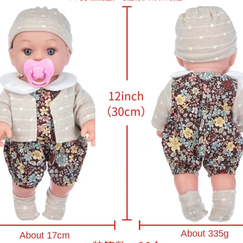 12in/30cm Doll Baby Simulation Soft Appease Be Education Reborn Doll Accessories Birthday Christmas kids Children's Day Gift ShopOnlyDeal