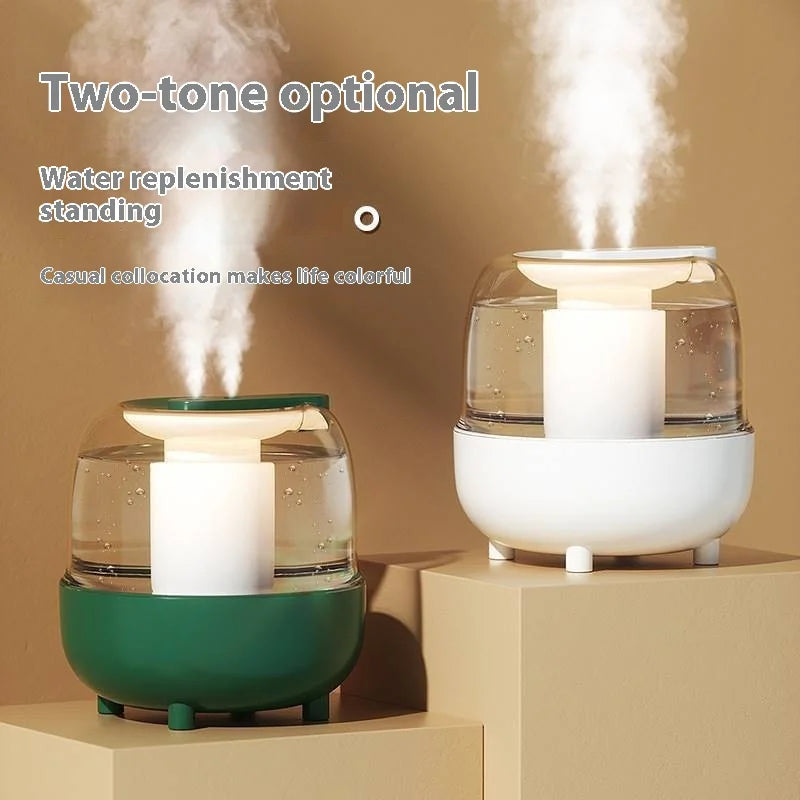 2.5L 4L Quiet Large Capacity Spray Humidifier Dual Nozzle Portable Mini Spray Humidifier Essential Oil Diffuser Air Humifier New ShopOnlyDeal