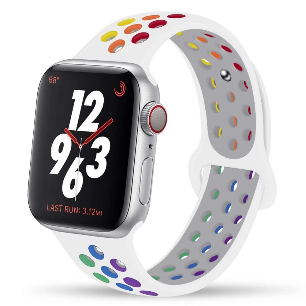 Strap For Apple Watch band 44mm 40mm 45mm 41mm 38mm 42mm 44 45 40 mm Silicone Sport bracelet iWatch Series Ultra 8 SE 7 6 5 4 3 ShopOnlyDeal