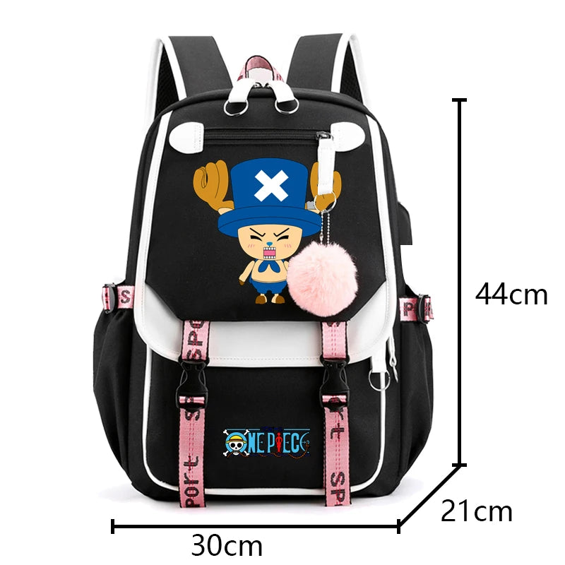 Anime One Piece Nezuko Kawaii Cartoon School Bag for Adults | Large Capacity Backpack Bags Manga To Travel Daily Girls Bookbags ShopOnlyDeal