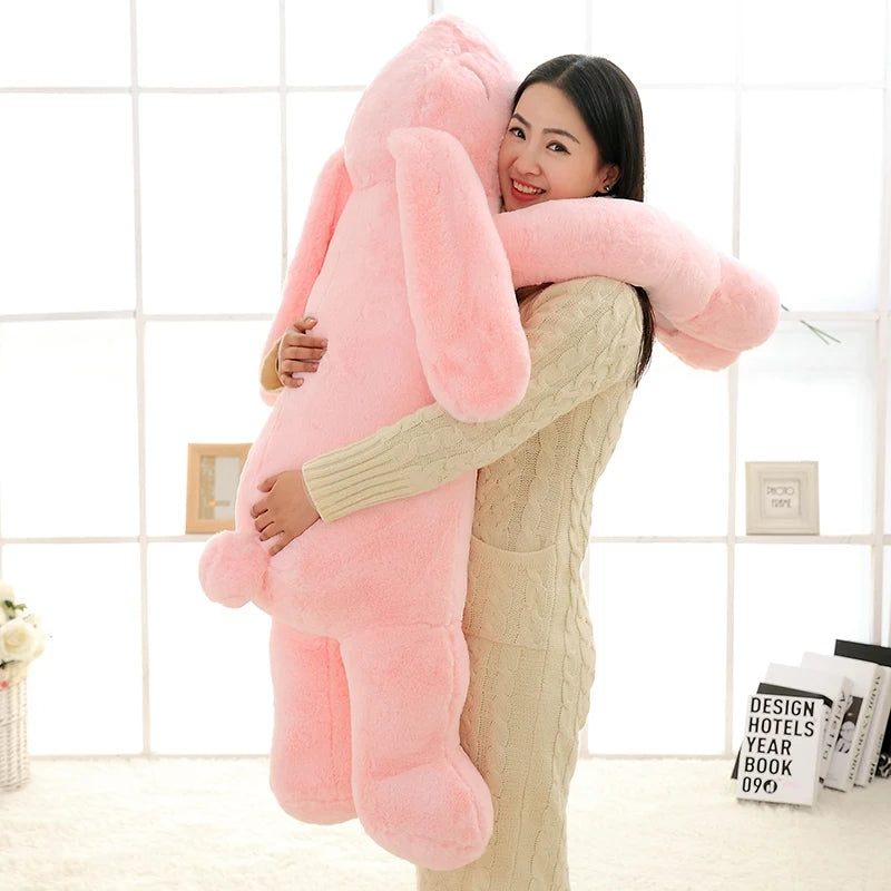 Kawaii Korean Giant Plush Bunny Toy 90cm-120cm Soft Cartoon Big Long Ear Rabbit Hug ToyCushion  Rabbit Stuffed Pillow Girl ShopOnlyDeal