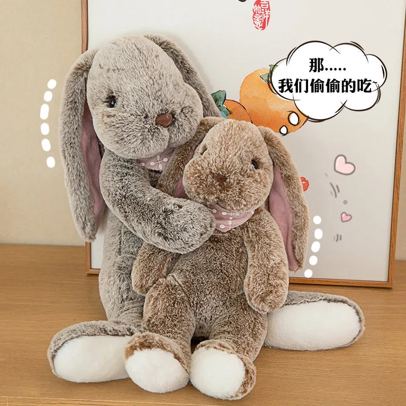 Cute Big Ear Bunny Plush Doll | Cartoon Stuffed Animals Rabbit with Sweater | Soft Baby Accompany Sleeping Pillow | Girl Birthday Gift ShopOnlyDeal