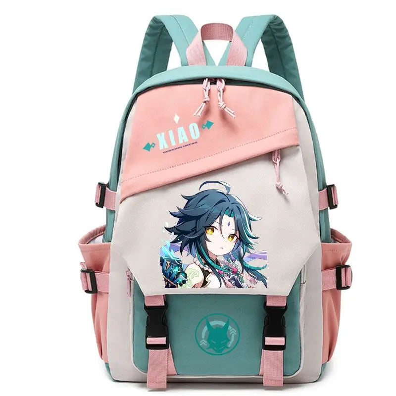 Genshin Impact Anime Cosplay Students School Bag Backpack Beelzebul Ayaka Xiao Bookbag Travel Rucksack Outdoor Boys Girls Gifts ShopOnlyDeal