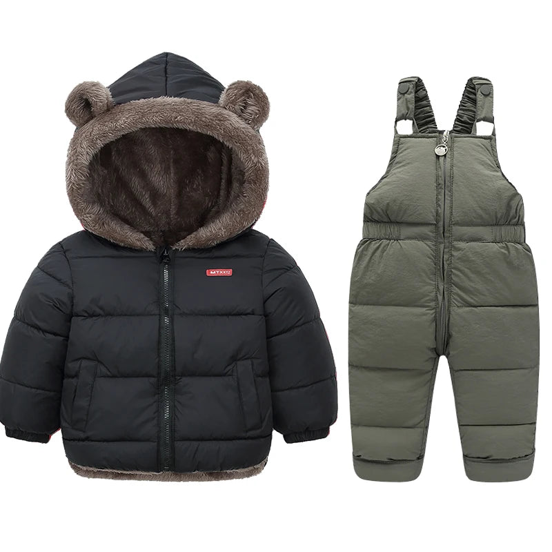 Winter Children Clothing Sets Lamb Fleece Coats + Down Pants Baby Thicken Warm 2Pcs Suit Kids Clothes Boys Girls Fashion Jackets ShopOnlyDeal