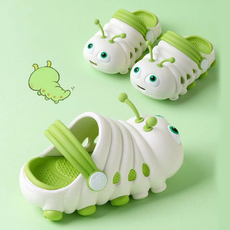 Summer Shoes for Kids Cute Slippers Lovely Children Baby Slides Cartoon Caterpillar EVA Soft Beach Non Slip Flat ShopOnlyDeal