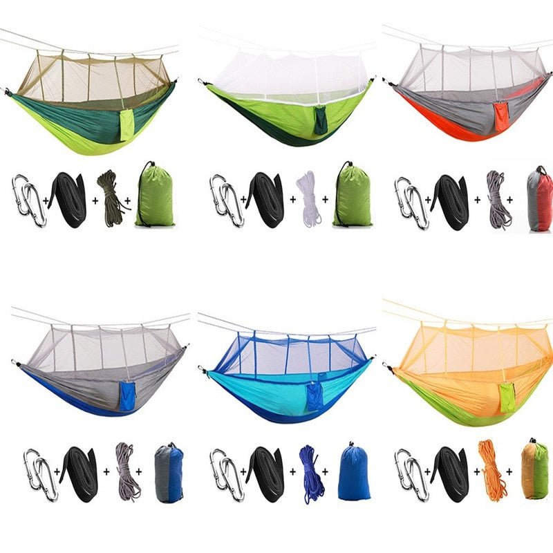 Sleeping Swing with Anti-Mosquito Parachute Cloth: Double 210T Nylon Aerial Camping Tent and Outdoor Mosquito Net Hammock ShopOnlyDeal