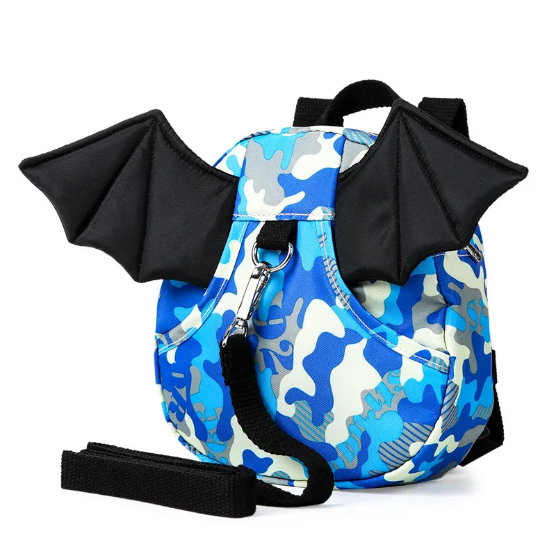 Cute 3D Bat Wings School Bags | Girl Backpack | Anti-lost Mini Cartoon Backpacks | Boy Adjustable Pulling Rope SchoolBag | Gift ShopOnlyDeal