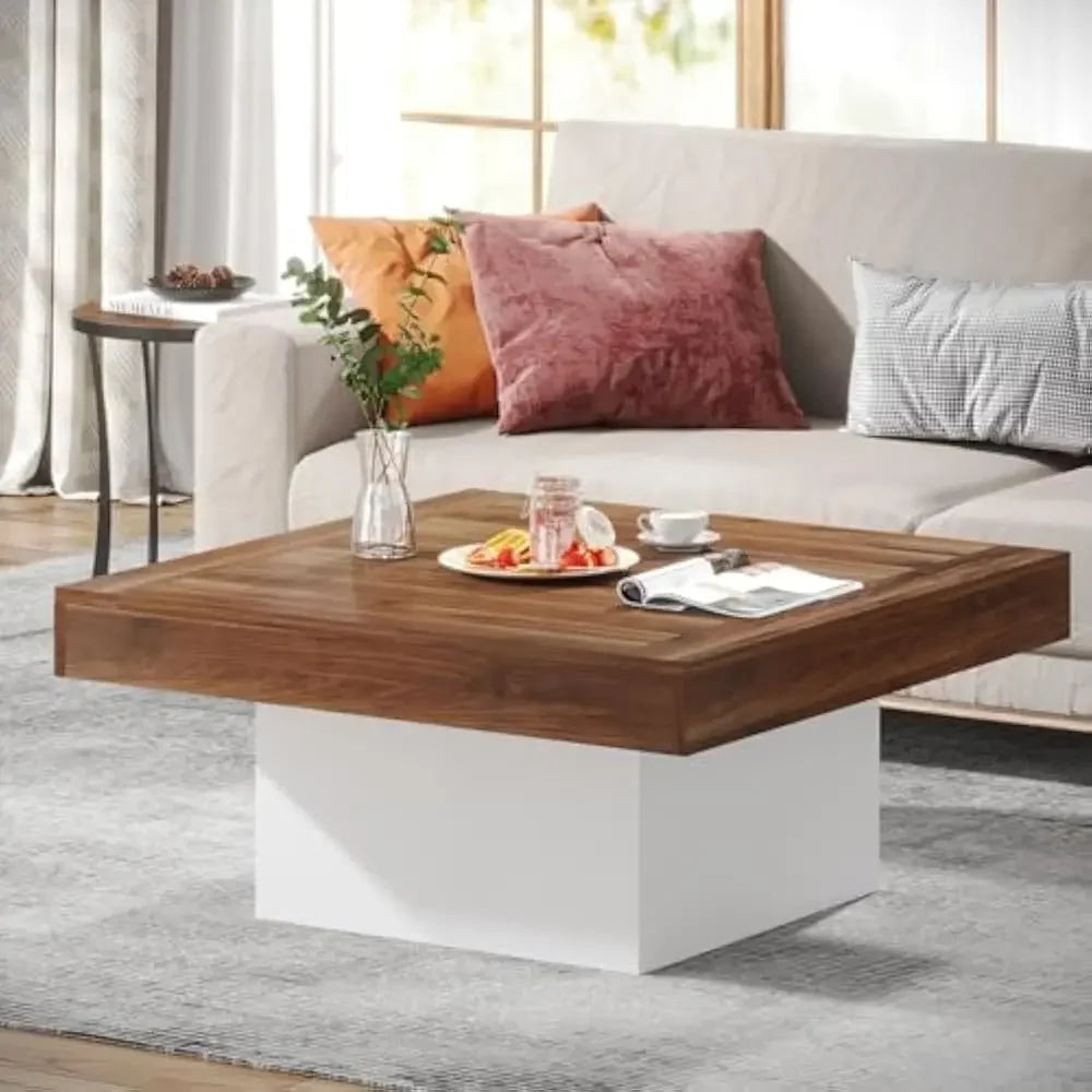 LED Coffee Table, Engineered Wood Low Coffee Table for Living Room, Café Tables ShopOnlyDeal