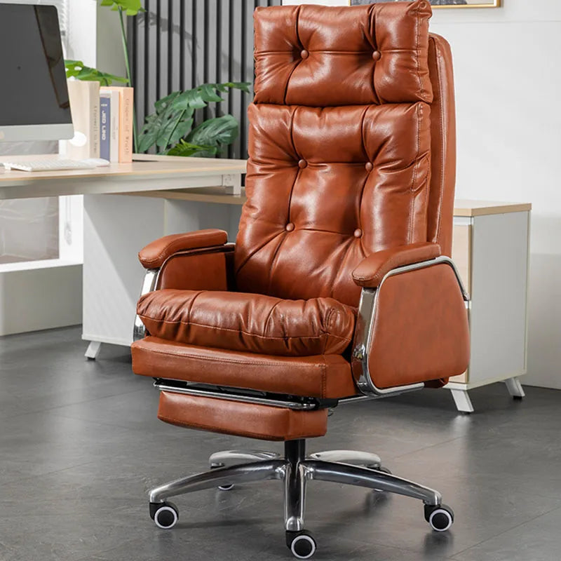 Leather Vanity Office Chair | Portable Modern Makeup Throne | Luxury Conference Office Chair | Comfortable Mobilya Home Furniture ShopOnlyDeal