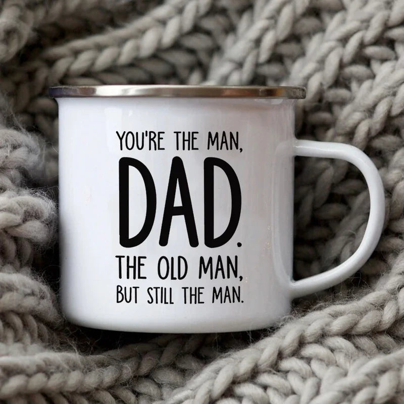 Dad Nutritional Facts Coffee Mug Enamel Cup for Papa Daddy Stepdad Father’s Day Gift Best Dad Ever Cups Dad Gifts From Kids ShopOnlyDeal