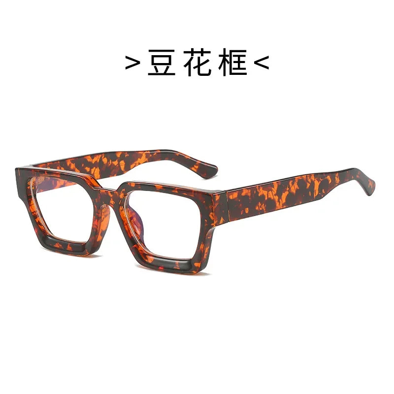 Fashion Square Oversized Anti-blue Light Eyewear Men Vintage Women Trend Clear Optical Myopia Frame Glasses Popular Goggle INS ShopOnlyDeal