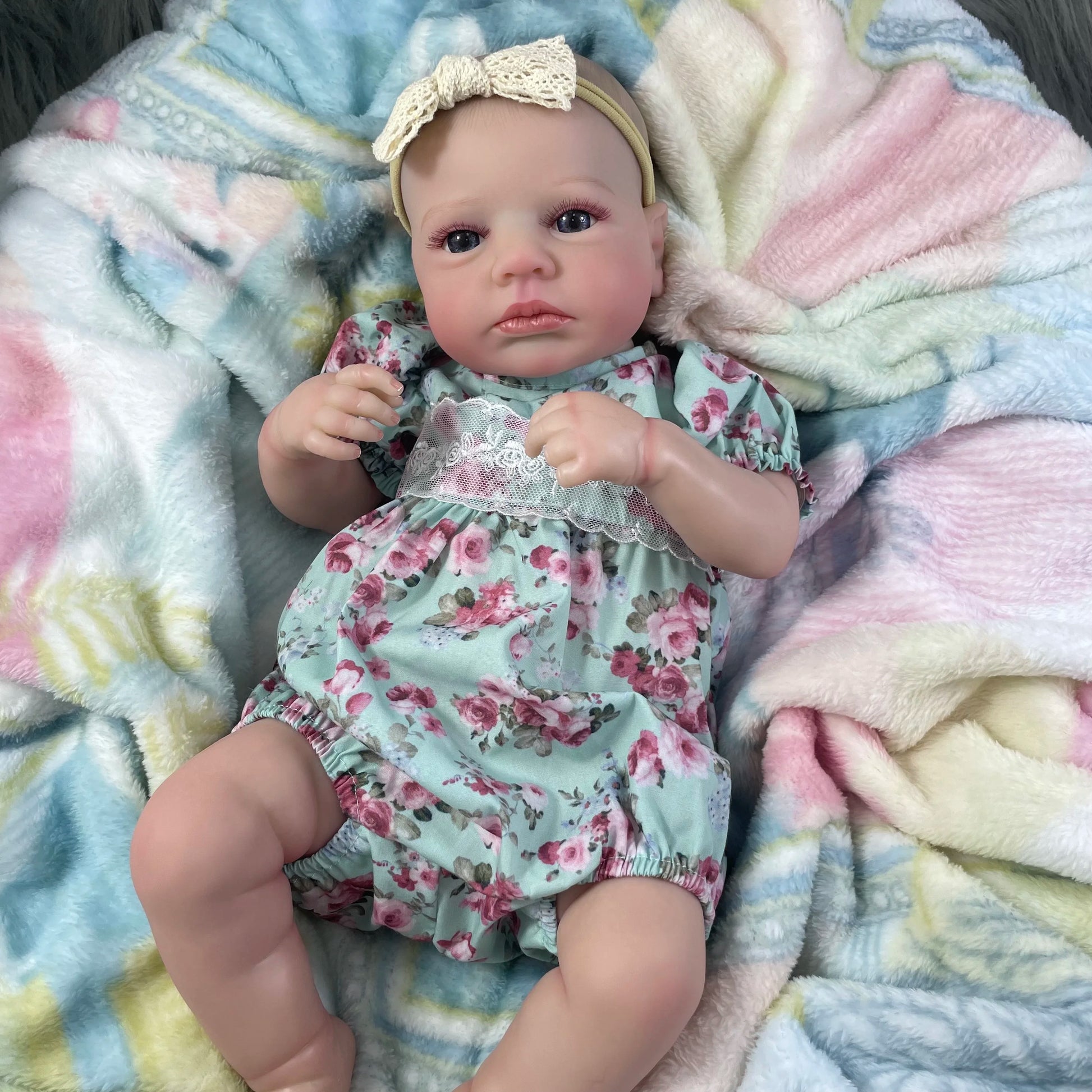 MRB 50CM LouLou Awake Twins Girl Reborn Baby Dolls Lifelike Silicone Vinyl Newborn 3D Skin Visible Veins DIY Toys For Girls ShopOnlyDeal