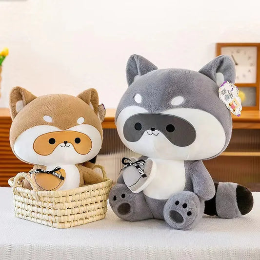 25/30/40cm Stupid and Cute Heart to Heart Raccoon Doll Plush Toy Soft Stuffed Children's Gift ShopOnlyDeal