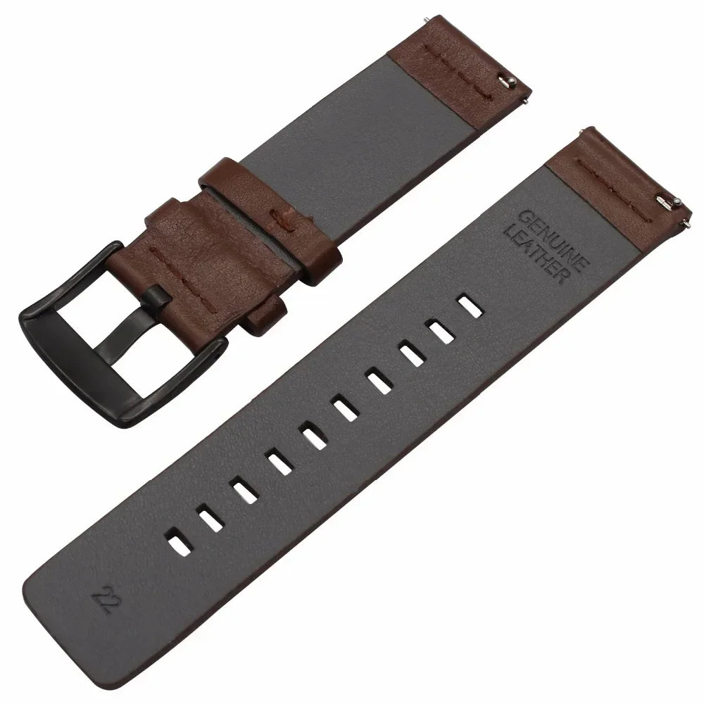 22mm & 24mm Leather Watchband for Samsung Galaxy Watch | Quick Release Strap for Galaxy Watch 3, 46mm, 42mm, Active2 40mm, 44mm | 18mm & 20mm Smartwatch Bracelet ShopOnlyDeal