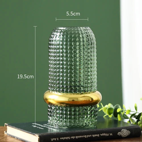 Creative Golden Waist Glass Vase Lily Rose Flower Arrangement Home Living Room Crafts Decoration Flower Vases Home Decoration ShopOnlyDeal