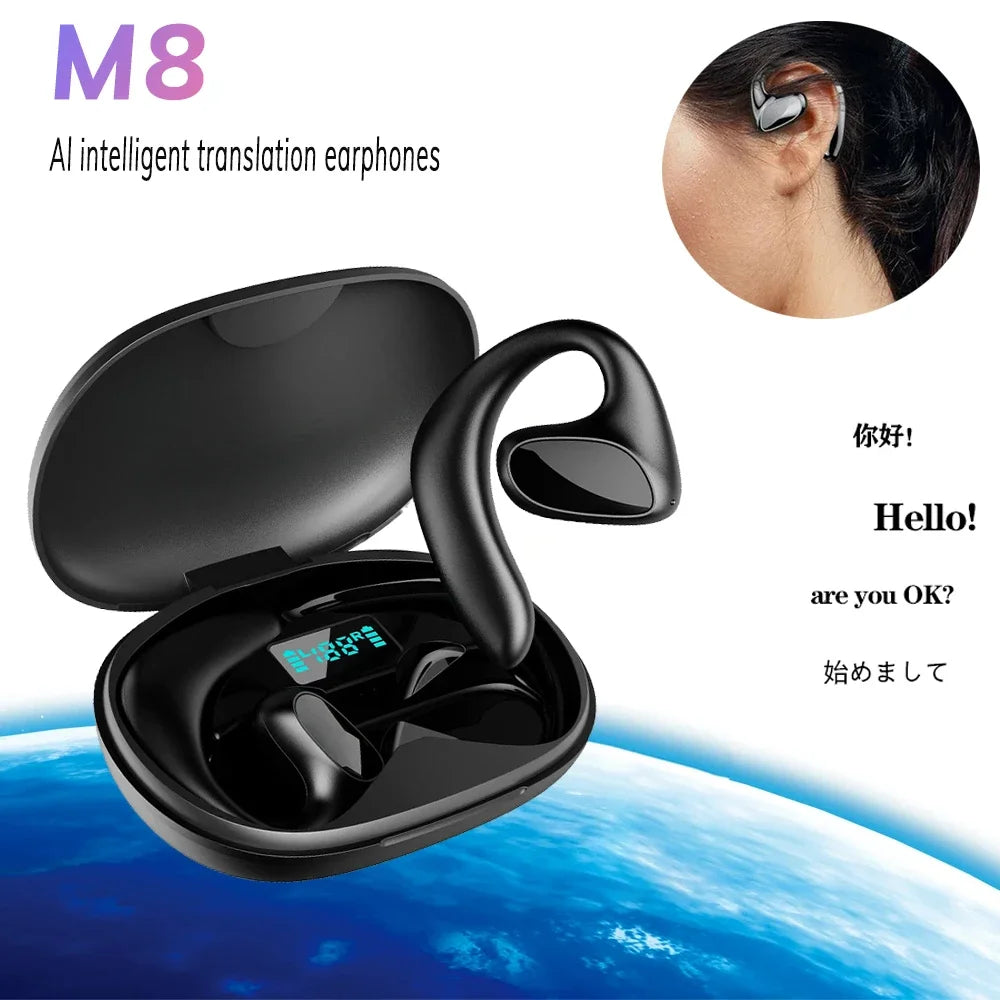 Bluetooth 5.1 Translation Headphones 144 Languages Instant Translate Smart Voice Wireless Music Earphones Translator New 2024 ShopOnlyDeal