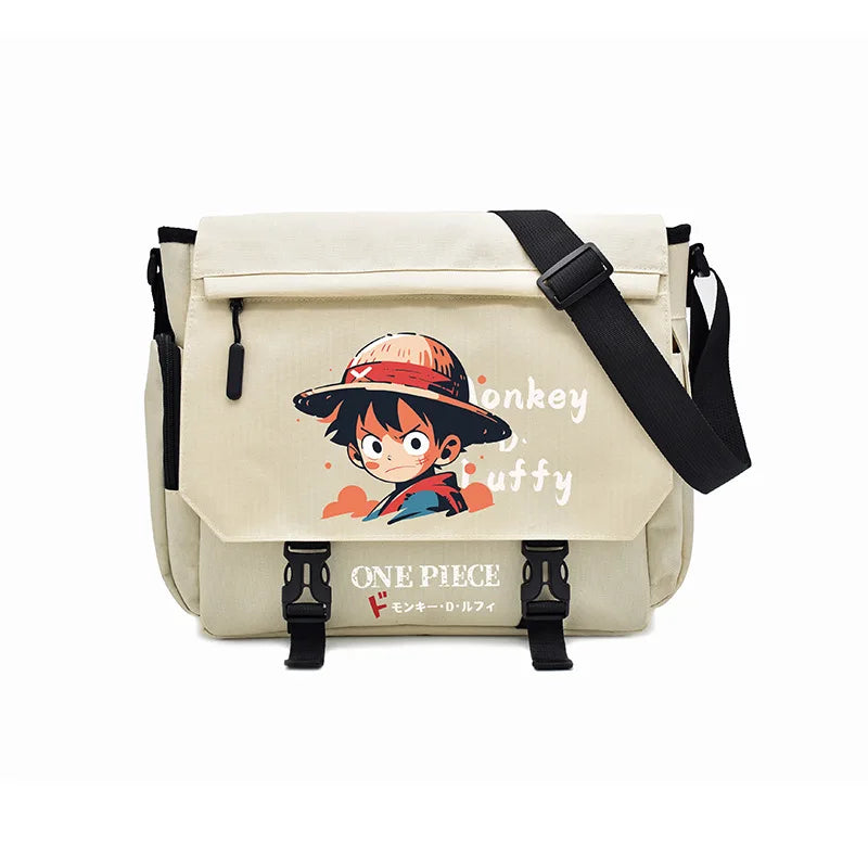 Anime One Piece One-Shoulder Backpack Luffy Giant Naruto Totoro Students Make Up A Missed Lesson Crossbody Bag Kids Schoolbag ShopOnlyDeal