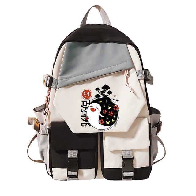 Game Genshin Impact Backpack | Kawaii Paimon Klee Cartoon Manga Schoolbag for Students Girl Boy Bookbag Kids Outdoor Travel Bags ShopOnlyDeal