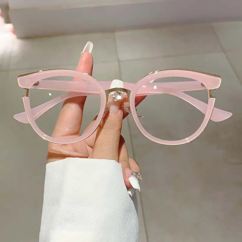 Vintage Anti Blue Light Cat Eye Glasses Women Luxury Brand Designer Trend Myopia Prescription Optical Eye Glasses Frame ShopOnlyDeal