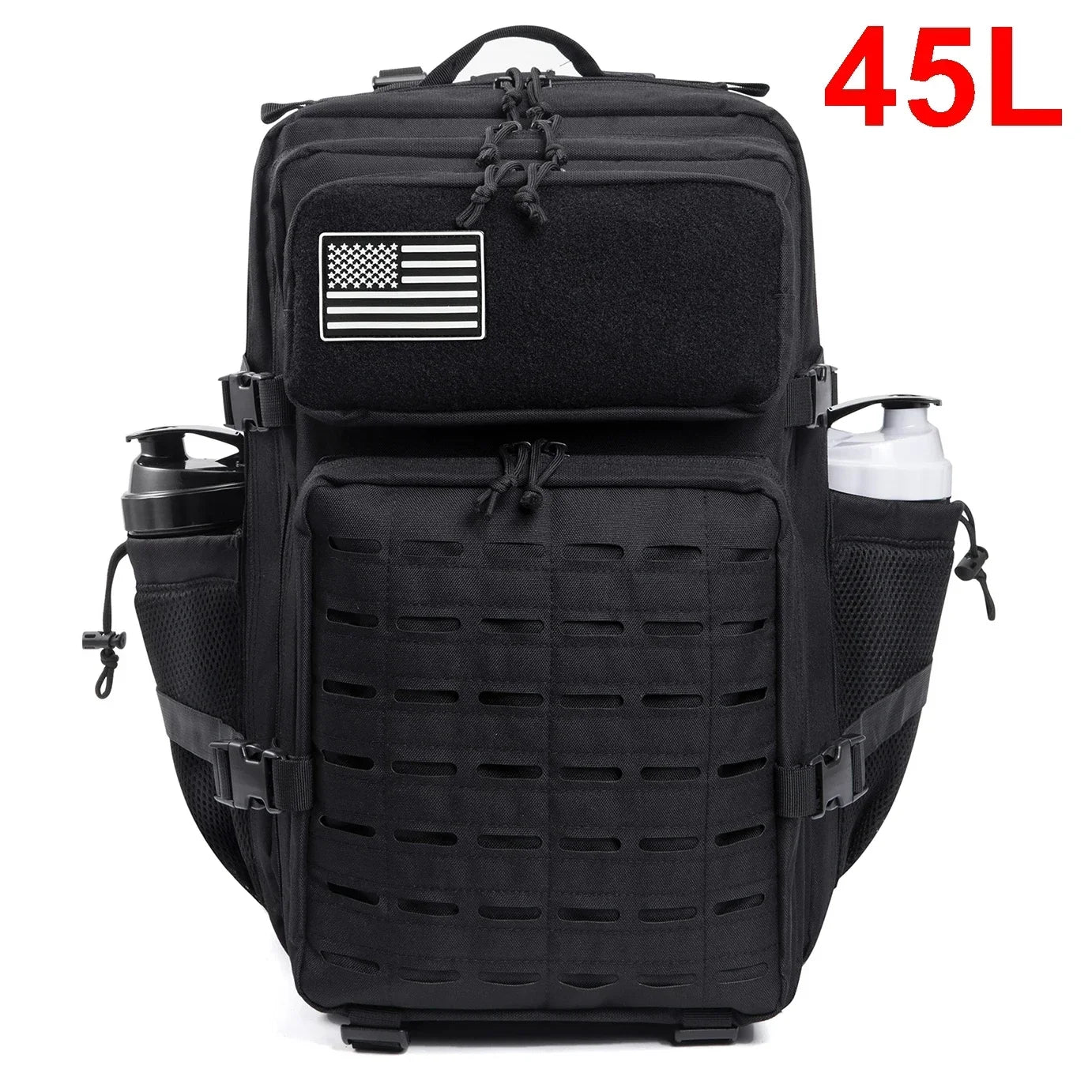 25L/45L Military Tactical Backpack for Women/men Army Laser Cut Molle Daypack School Bag Gym Rucksack with Dual Cup Holder ShopOnlyDeal