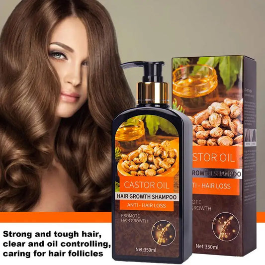 Hair Growth Castor Oil Shampoo Anti Hair Loss Shampoo Hair Care Products Hair Regrowth Treatment Conditioner Thickener Men Women ShopOnlyDeal